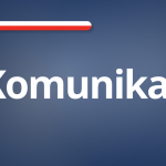 Grafika z napisem komunikat