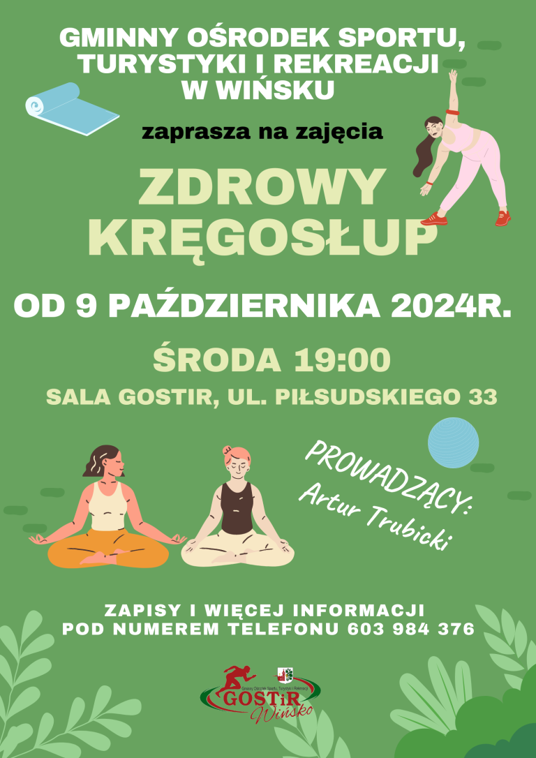 Zdrowy Kręgosłup – GOSTiR zaprasza na zajęcia sportowe!