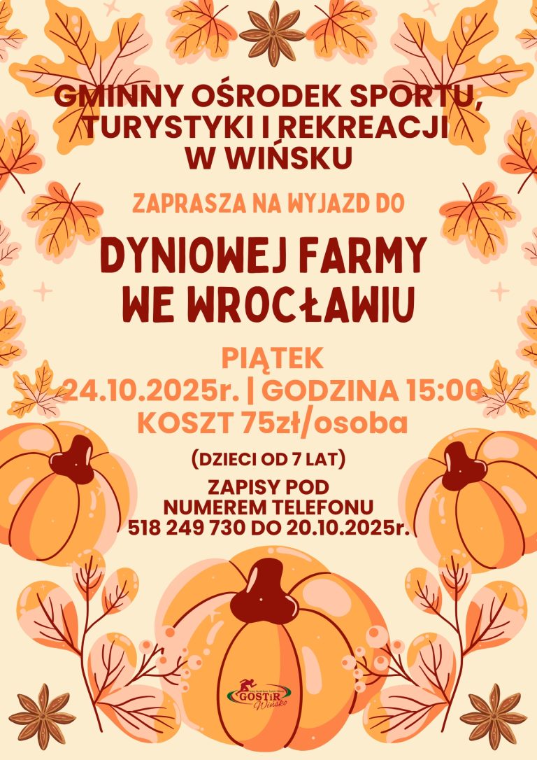 Wyjazd na Dyniową Farmę z GOSiR Wińsko!